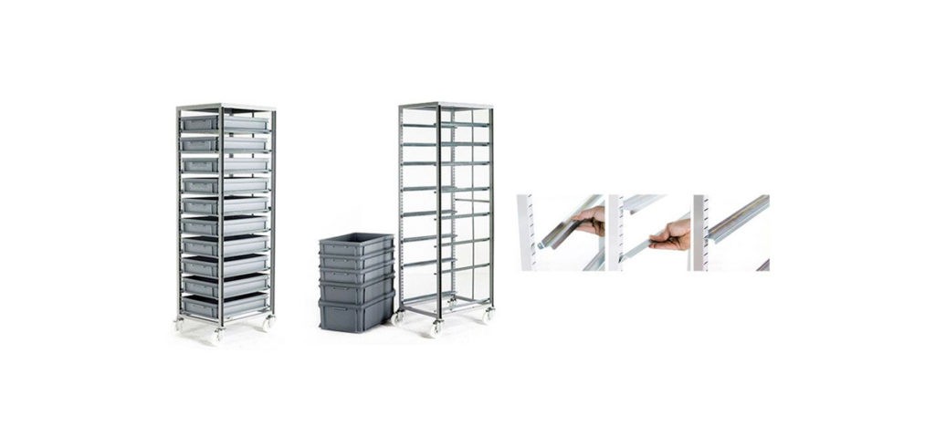 Alt - Store Trays at Different Heights with the Adjustable Tray Rack