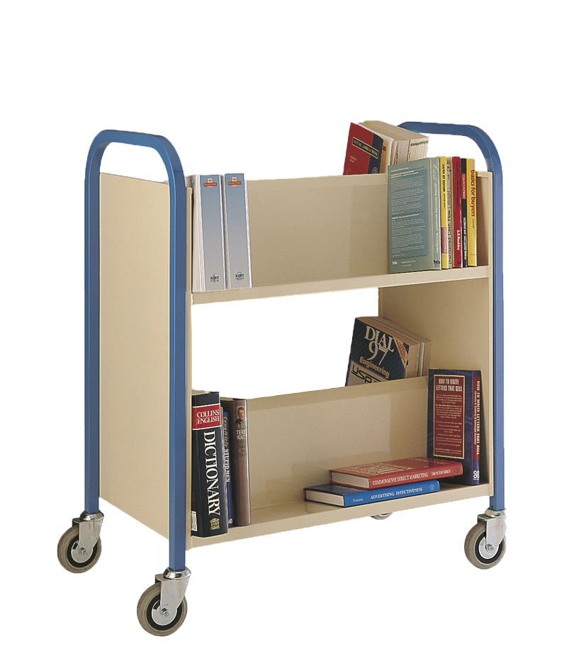 a book trolley with books