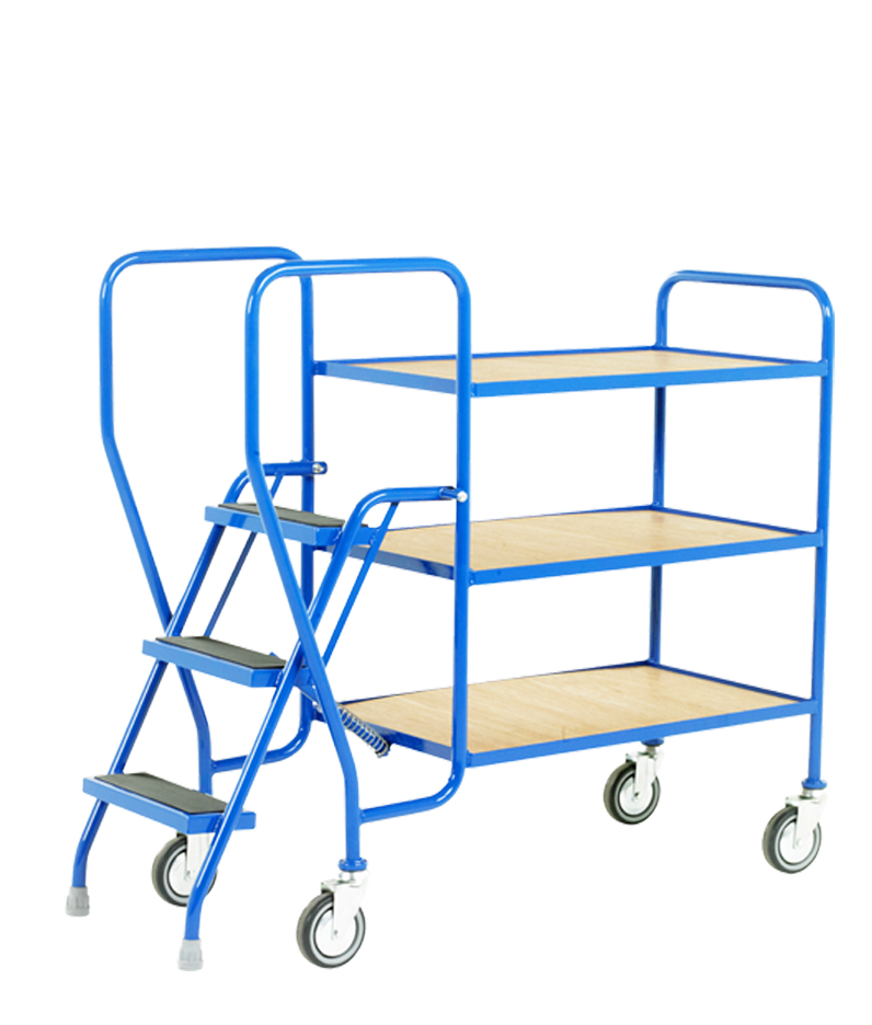 a tray trolley with steps